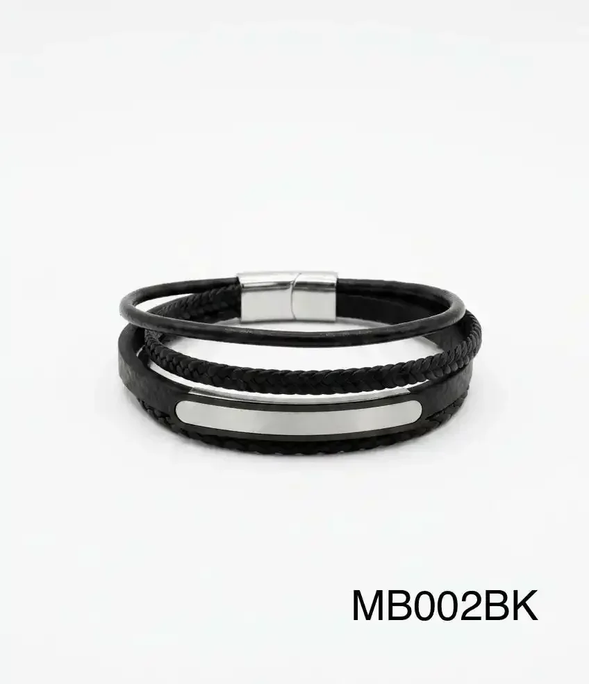 STAINLESS STEEL BRAZALETE MEN MB002 BLACK
