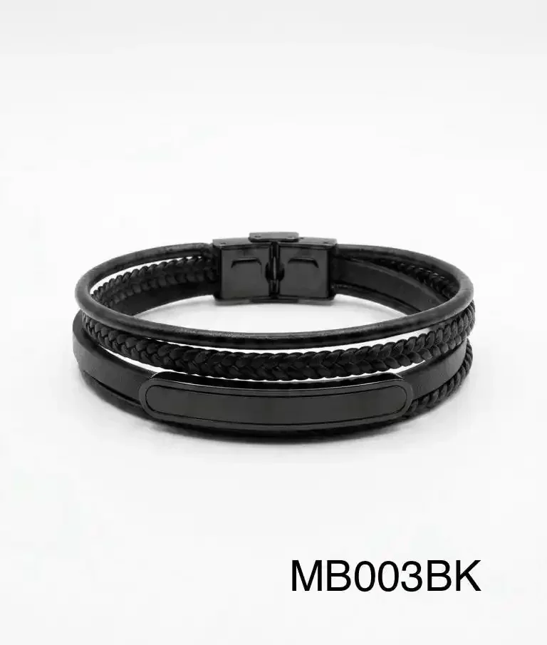 STAINLESS STEEL BRAZALETE MEN MB003 BLACK