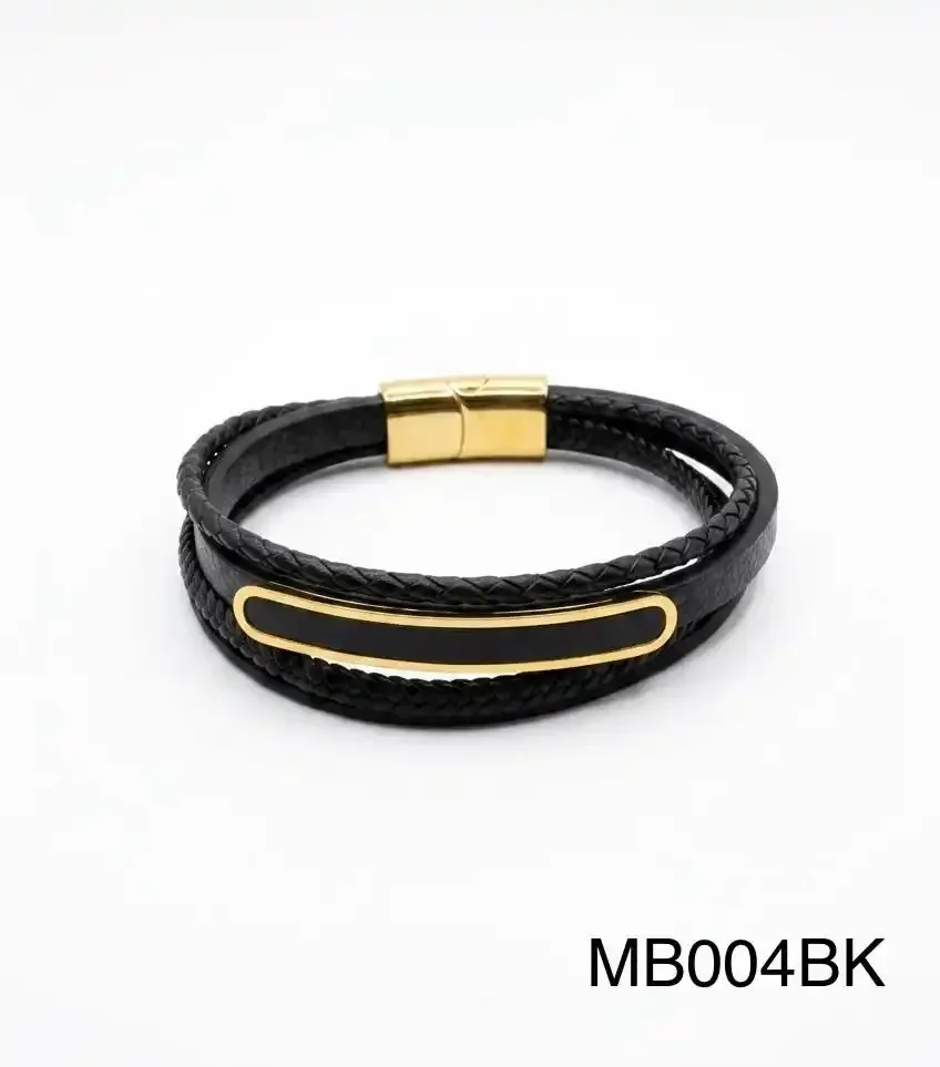 STAINLESS STEEL BRAZALETE MEN MB004 BLACK
