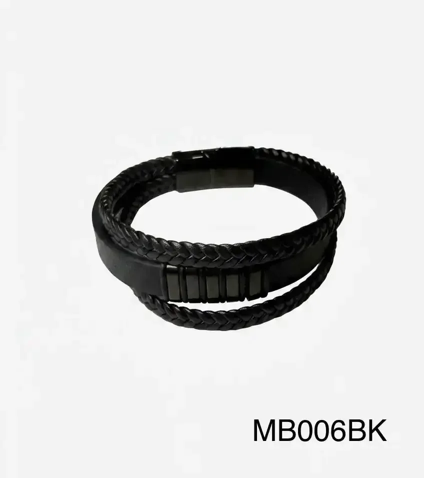 STAINLESS STEEL BRAZALETE MEN MB006 BLACK