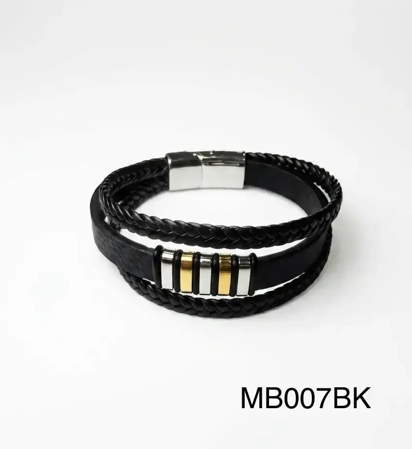 STAINLESS STEEL BRAZALETE MEN MB007 BLACK