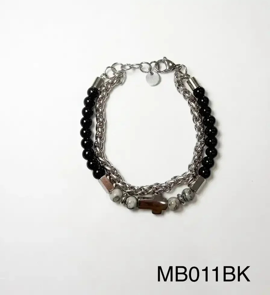 STAINLESS STEEL BRAZALETE MEN MB0011 BLACK
