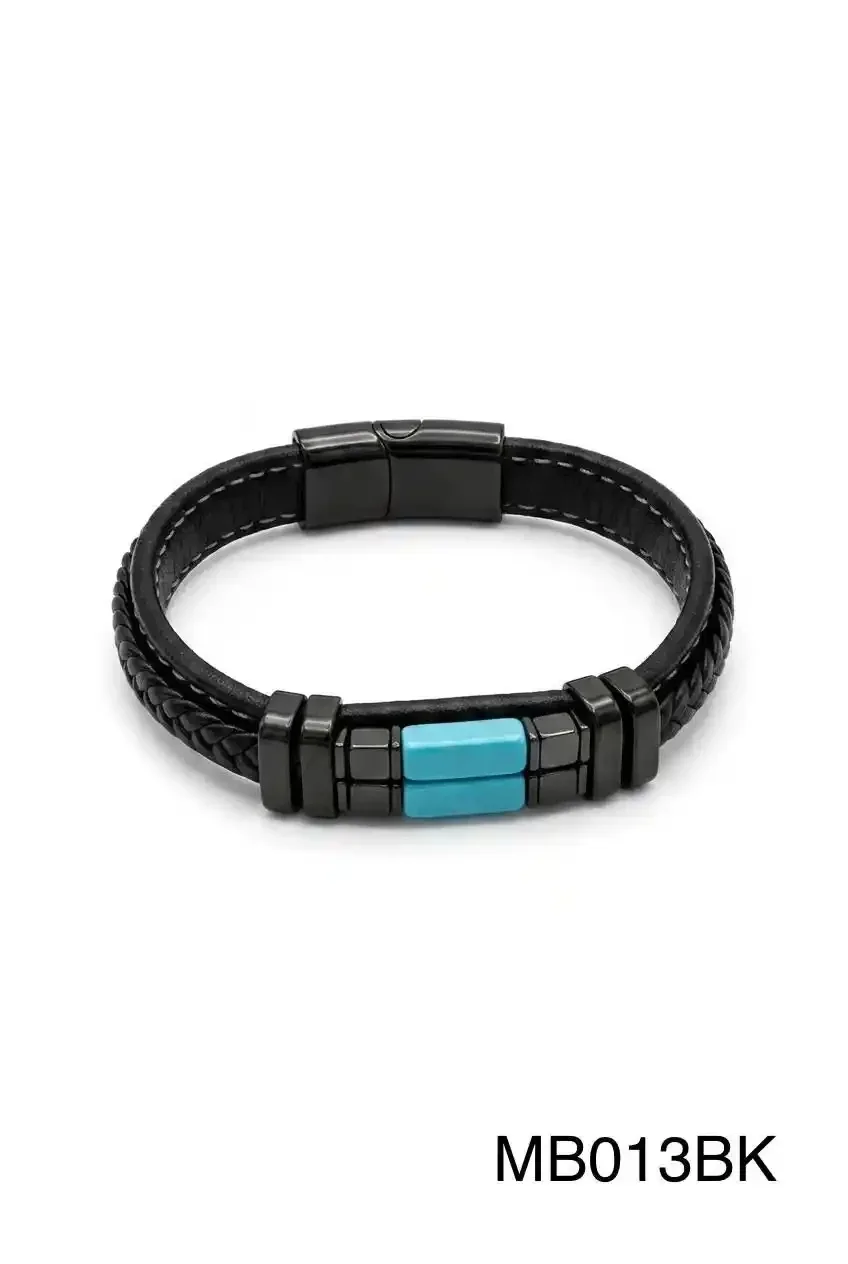 STAINLESS STEEL BRAZALETE MEN MB0013 BLACK