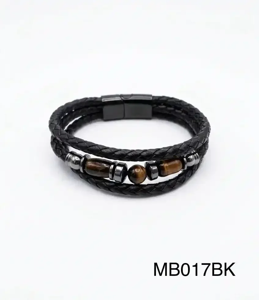 STAINLESS STEEL BRAZALETE MEN MB0017 BLACK