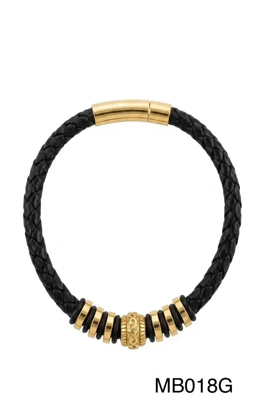STAINLESS STEEL BRAZALETE MEN MB0018 GOLD