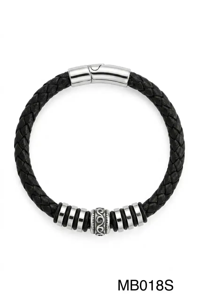 STAINLESS STEEL BRAZALETE MEN MB0018 SILVER