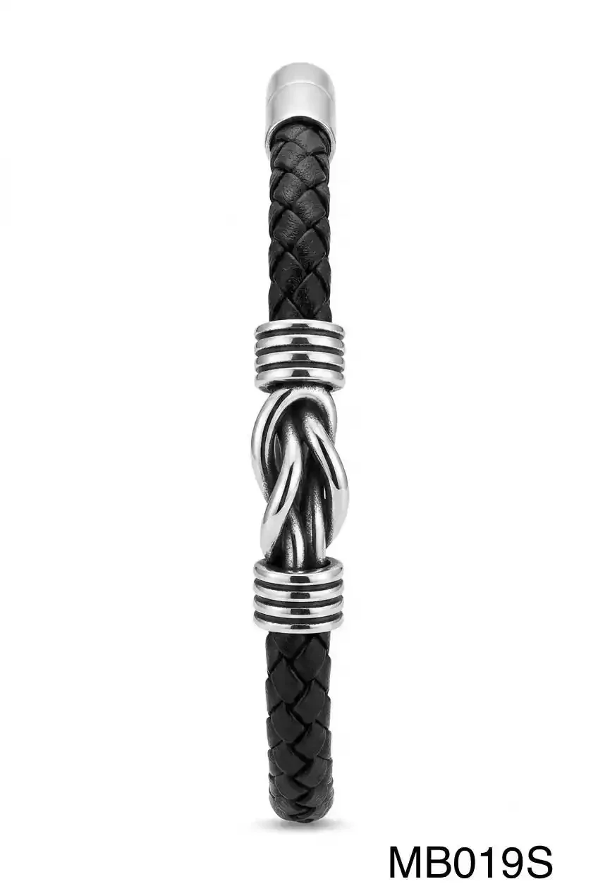 STAINLESS STEEL BRAZALETE MEN MB0019 SILVER