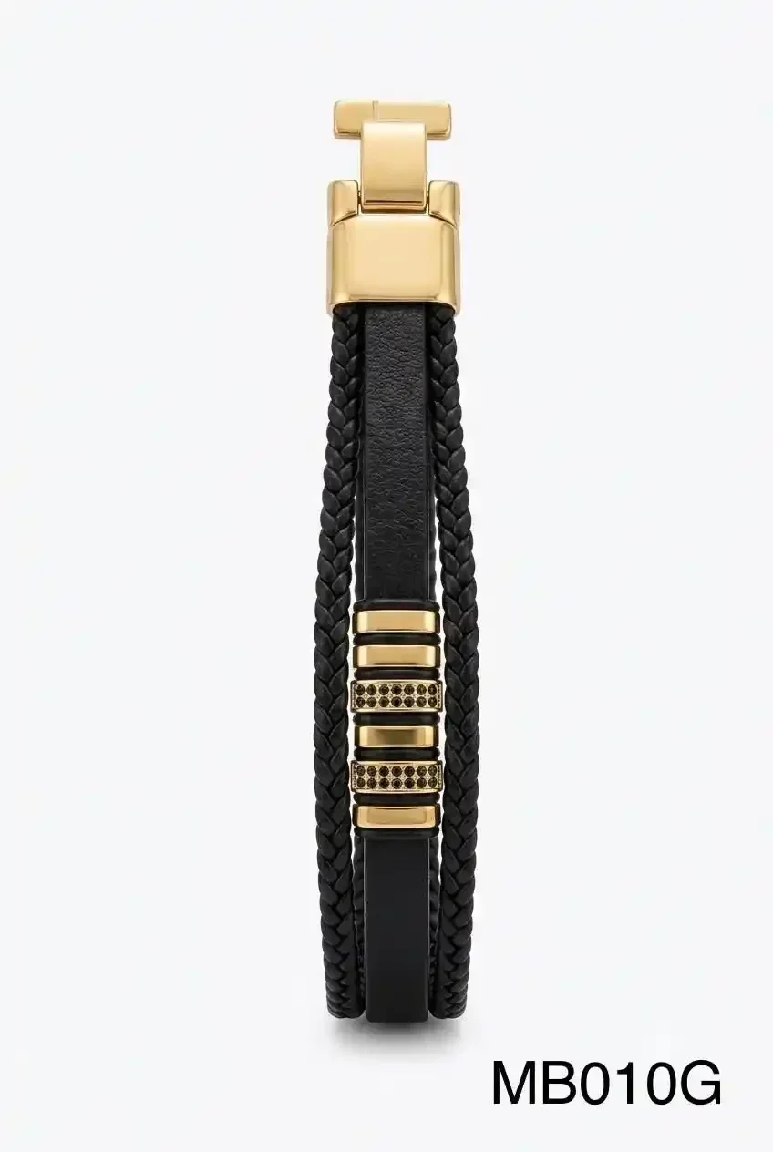 STAINLESS STEEL BRAZALETE MEN MB010 GOLD