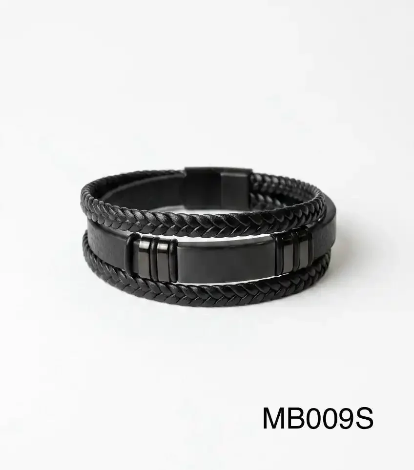 STAINLESS STEEL BRAZALETE MEN MB009 SILVER