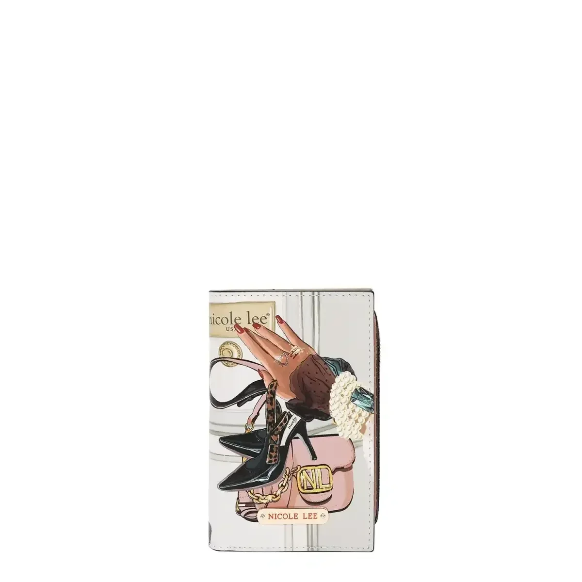 NICOLE LEE BIFOLD CENTER ZIP WALLET PRT7702 EMOTION