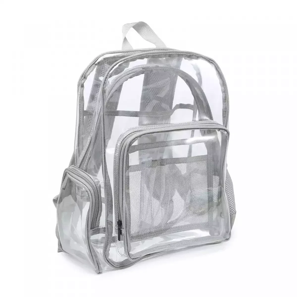 BACKPACK FASHION 3719 GREY/ CLEAR