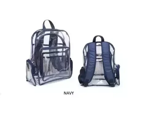 BACKPACK FASHION 3719 NAVY/ CLEAR