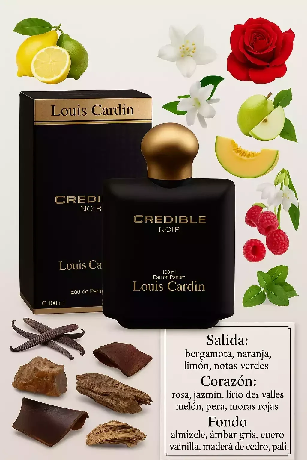 Louis Cardin Credible Noir Homme EDP 100ml