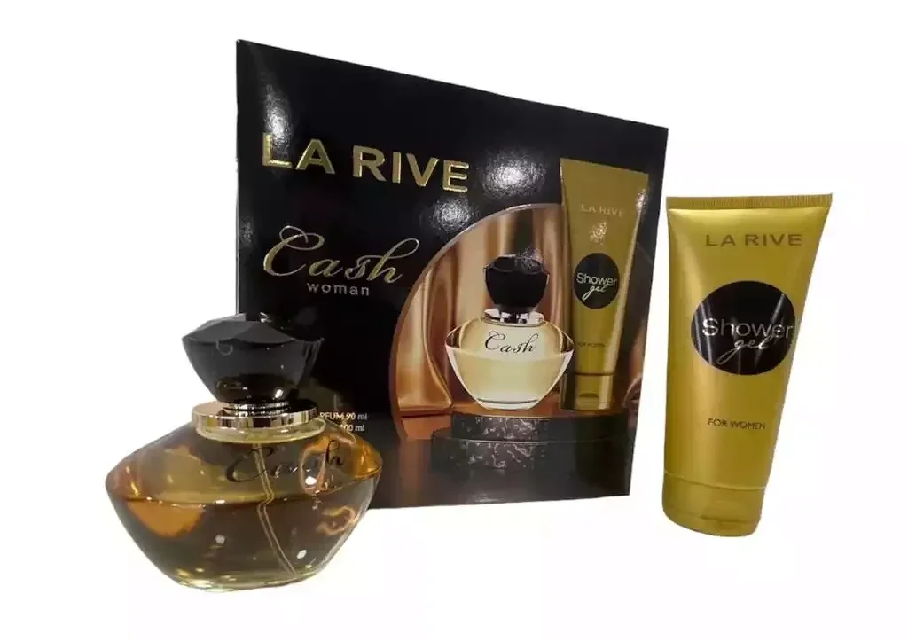 SET LA RIVE CASH WOMAN 2 PCS 3.0 OZ EDP+ S GEL 3.4 OZ