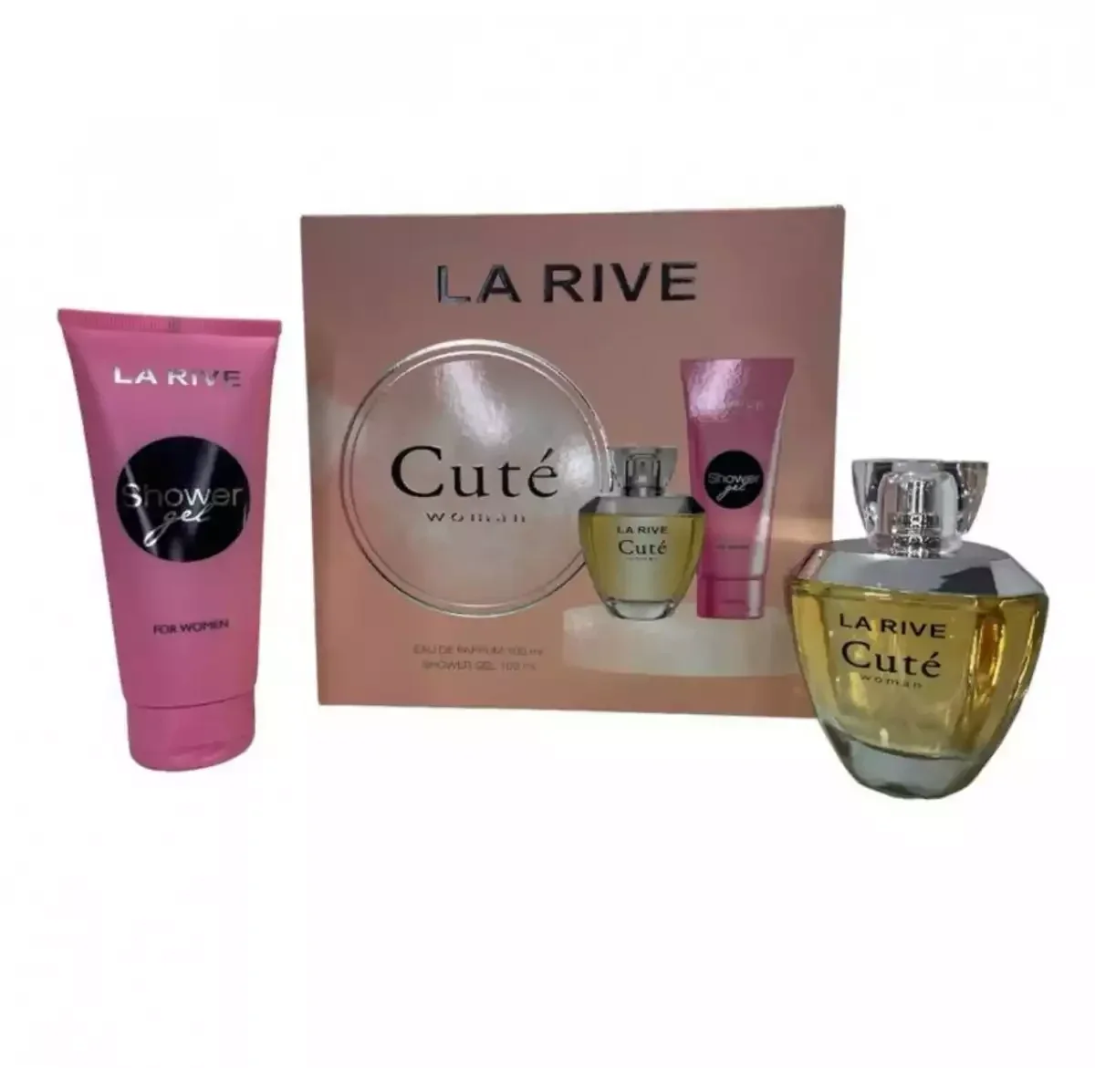 SET LA RIVE CUTE WOMAN 2 PCS 3.4 OZ EDP + S GEL 3.4 OZ