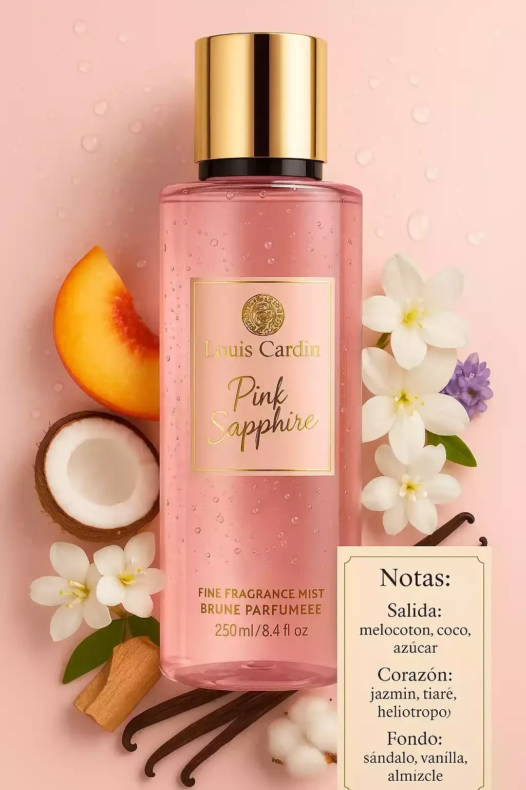 Louis Cardin Pink Sapphire Fine Fragrance Body Mist 250ml