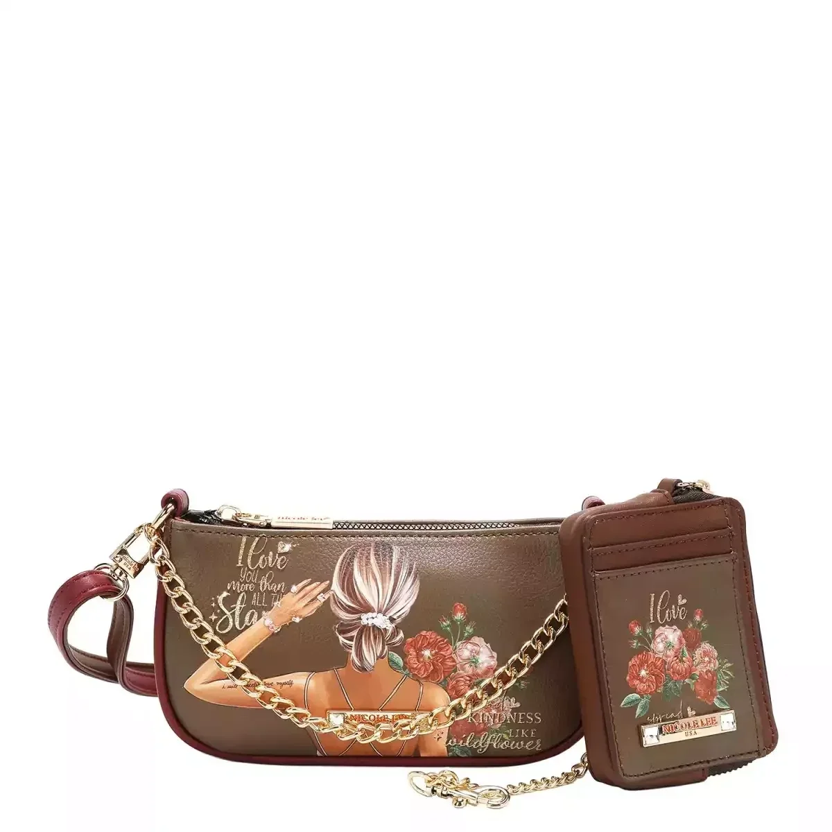 CARTERA NICOLE LEE 2 PIECE CROSSBODY / WALLET GSET17119 BLIND DATE