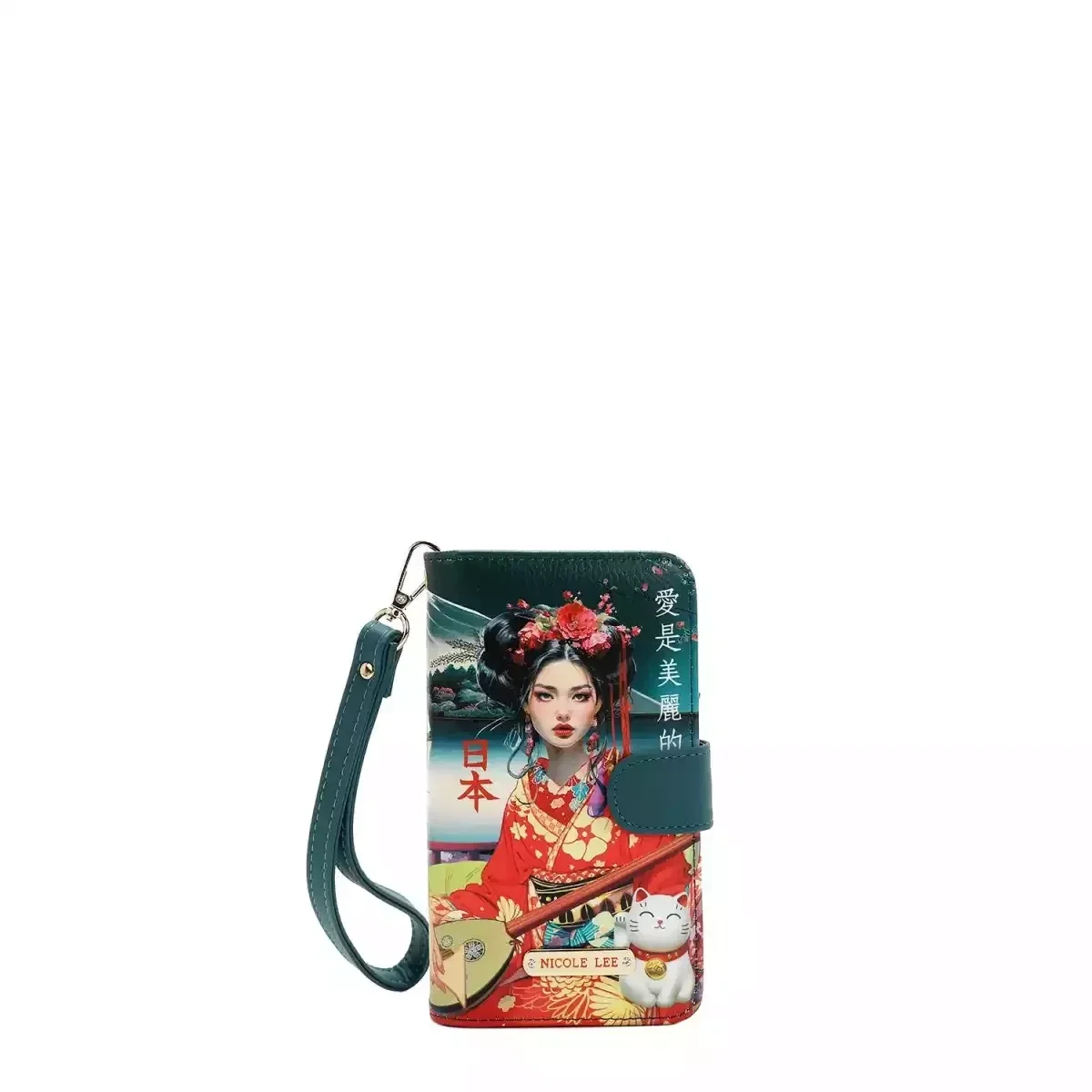 WALLET NICOLE LEE PHONE CASE AND WALLET WRISTLET 6617 AKIKO LA BELLEZA