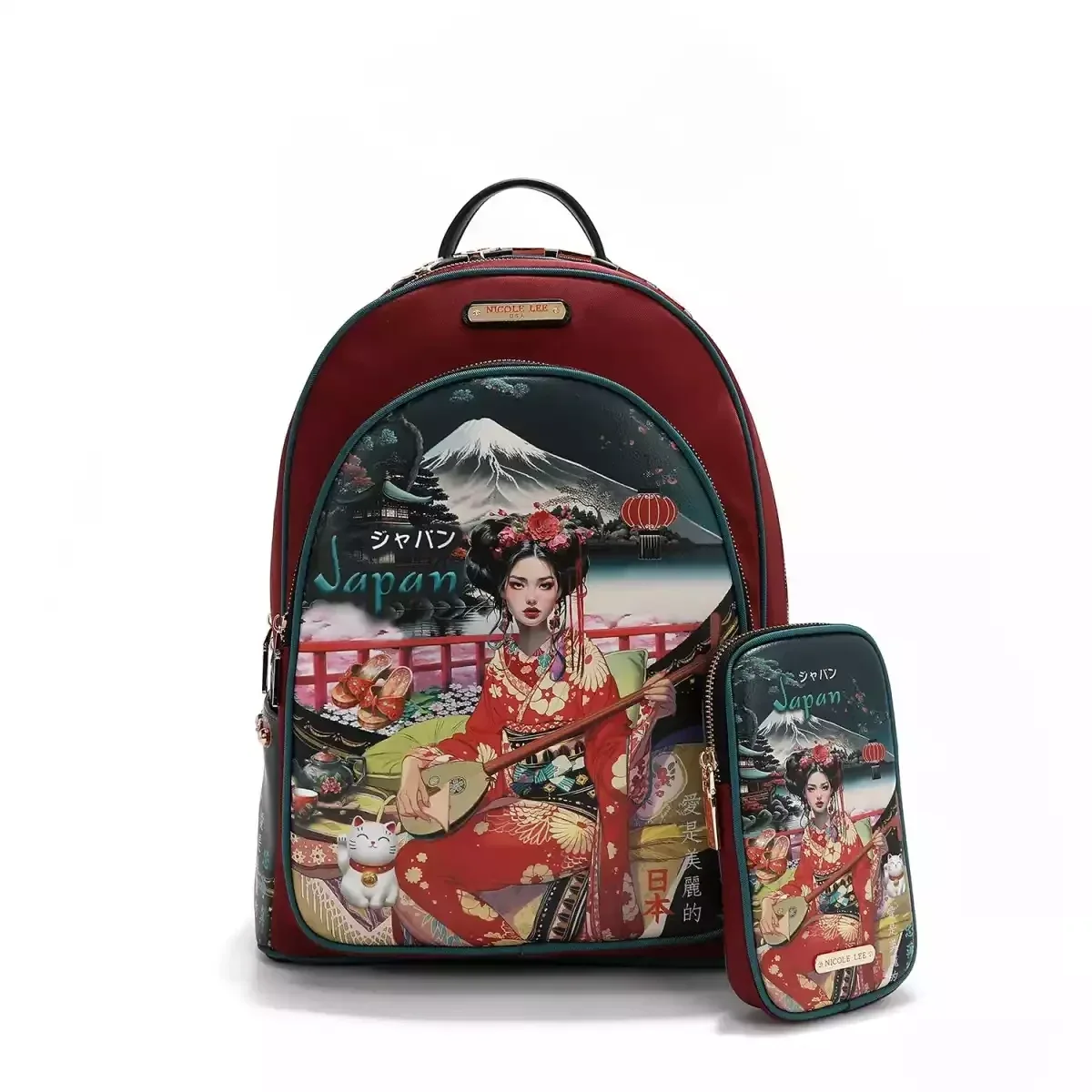 BACKPACK NICOLE LEE LAPTOP BACKPACK WITH USB CHARGING PORT + POCKETS 16698 AKIKO LA BELLEZA