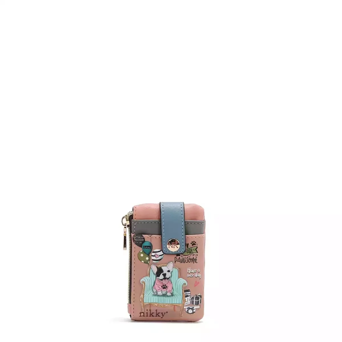 NIKKY MINI ZIP & SNAP BUTTON CARD HOLDER NK22527 NIKKY PARTY KING