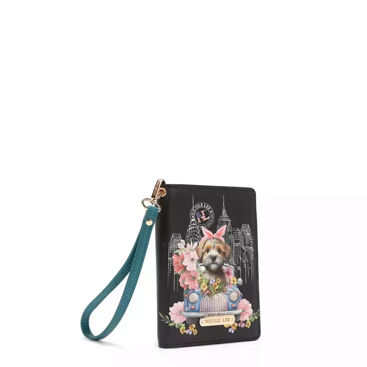 WALLET NICOLE LEE PASSPORT WALLET WRISTLET PRT7518 FAMILY YEARBOOK