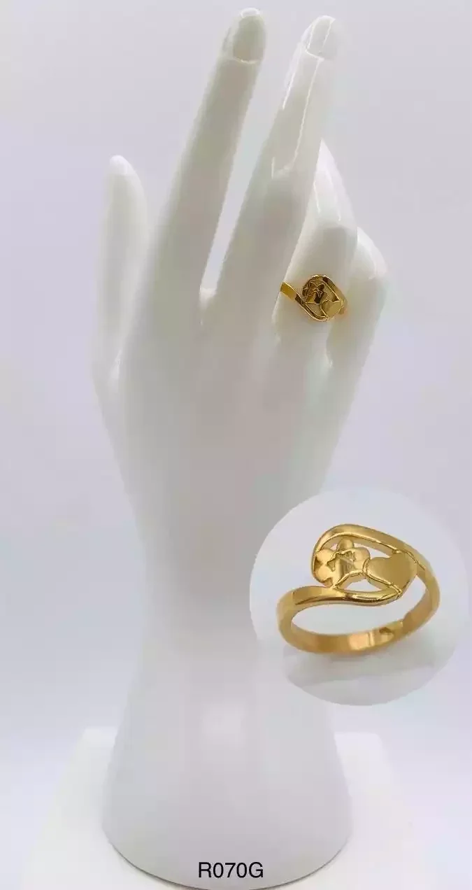 RING STAINLESS STEEL GOLD 122R1041G