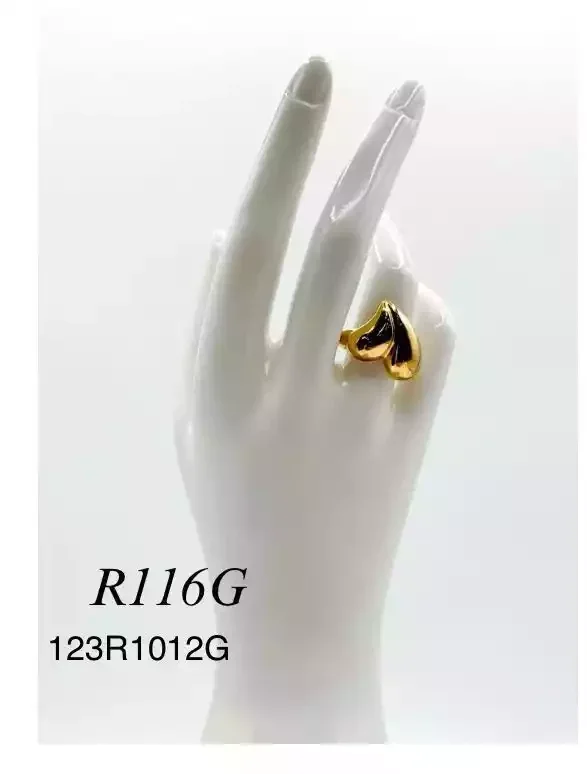 RING STAINLESS STEEL GOLD 123R1012G