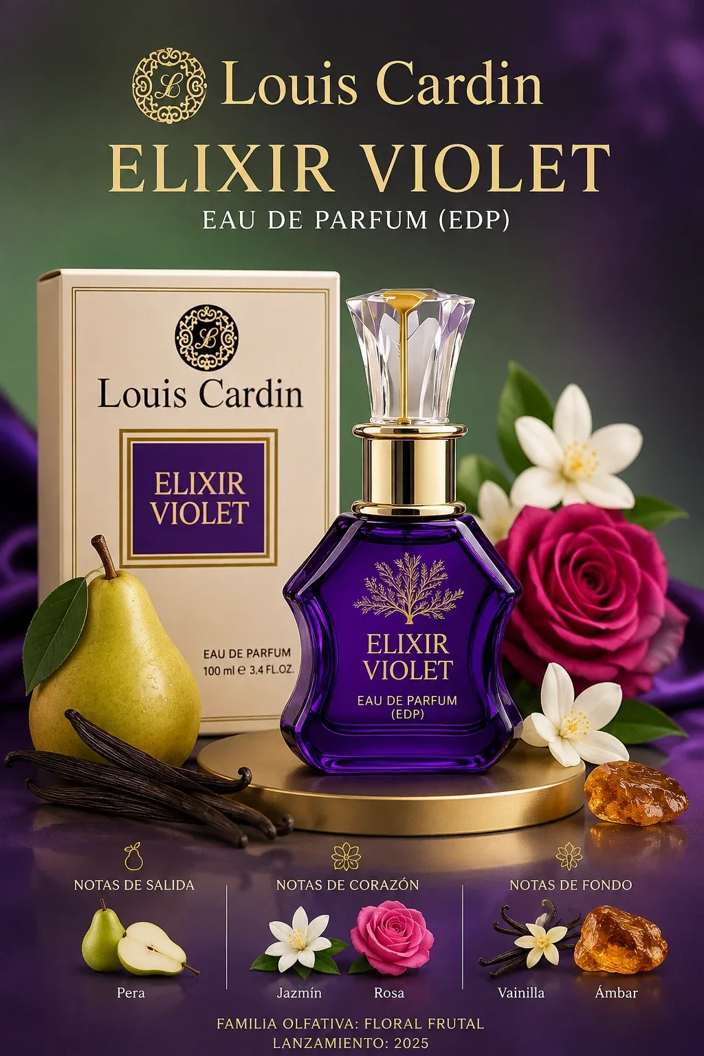 Louis Cardin Elixir Violet Femme EDP 100ml