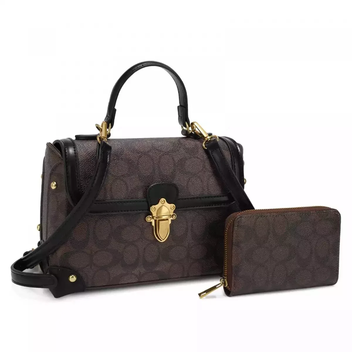 CARTERA FASHION CROSSBODY SET 20690 COFFEE / BLACK