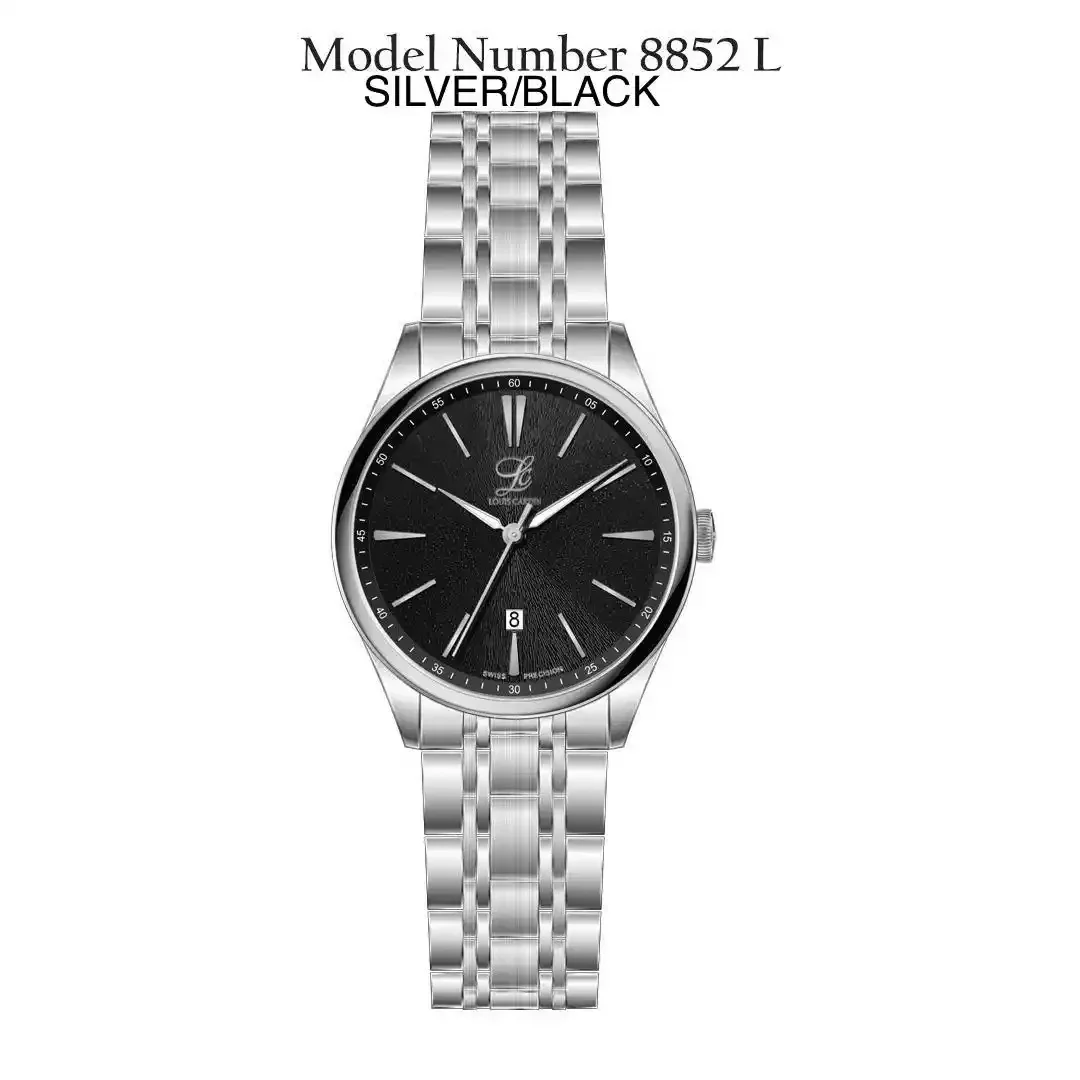 Louis Cardin Watch Model 8852 SILVER/BLACK Female
