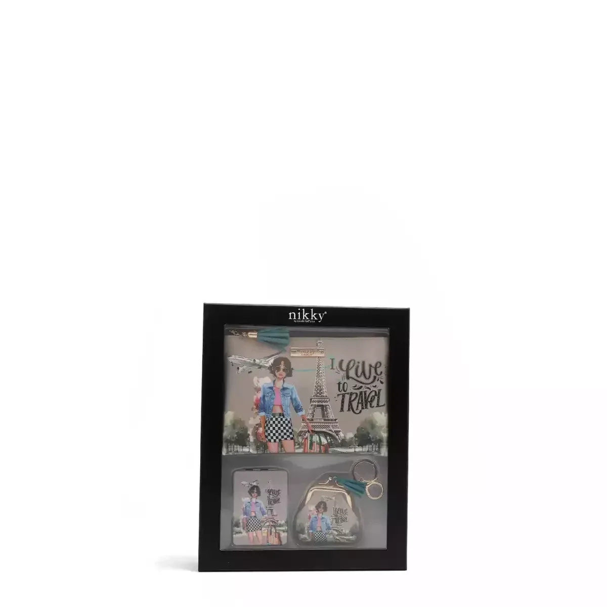 NIKKY 3PC GIFT SET NK20349 I LIVE TO TRAVEL