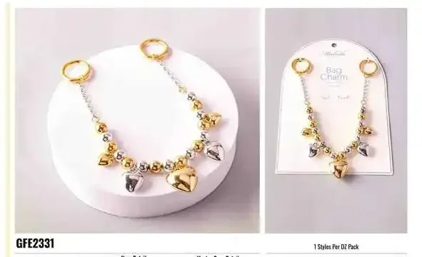 SHOE & BAG CHARM STAINLESS STEEL GFE2331 GOLD /SILVER