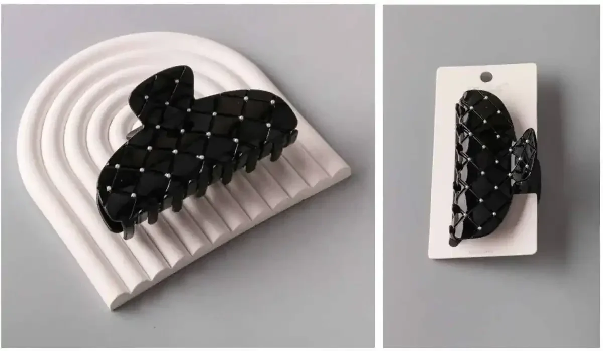 ACCESORIOS PARA EL CABELLO CLIP PLASTIC HCE1220 BLACK/ WHITE