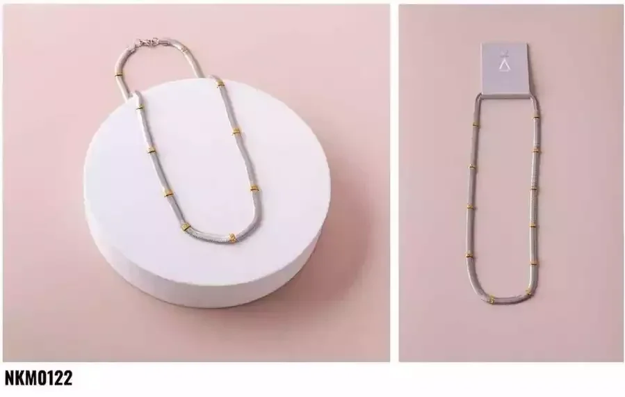 NECKLACE STAINLESS STEEL NKM0122 SILVER/ GOLD