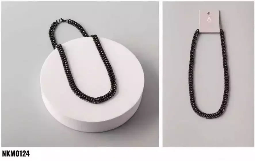NECKLACE STAINLESS STEEL NKM0124 BLACK