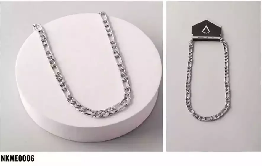 STAINLESS STEEL NECKLACE NKME0006 SILVER