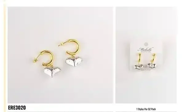 EARRING STAINLES STEEL ERE3020 GOLD/ SILVER