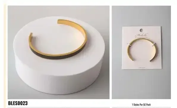 STAINLESS STEEL BRAZALETE GOLD BLES0023 BLACK /GOLD