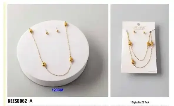 NECKLACE SET STAINLESS STEEL NEES0062-A