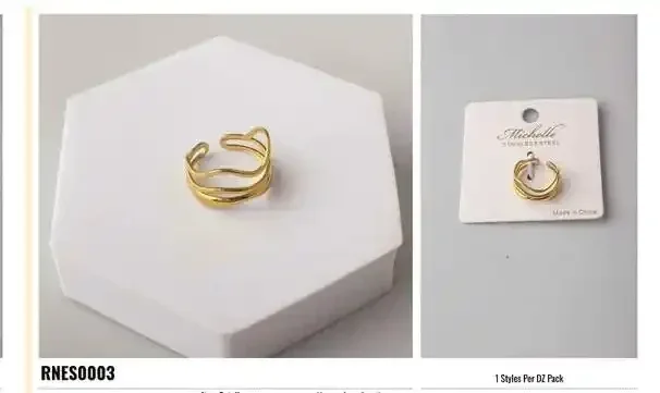 RING STAINLESS STEEL GOLD RENS0003