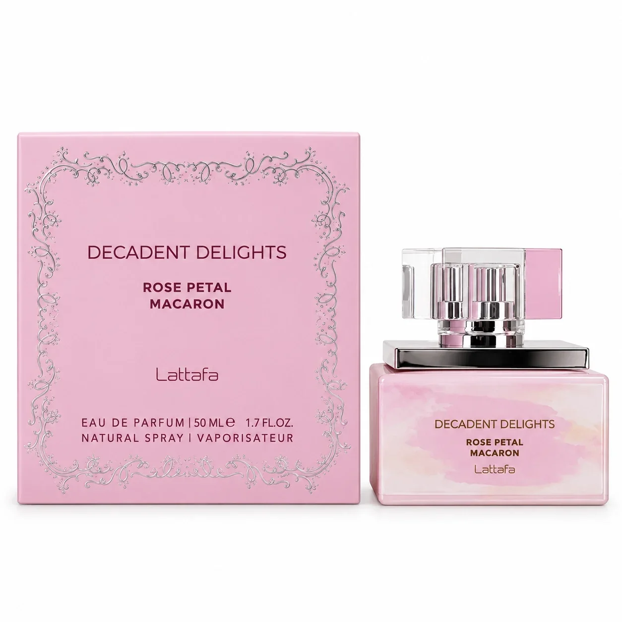 LATTAFA DECADENT DELIGHTS MACARON ROSE PETAL 1.7 oz EDP WOMAN